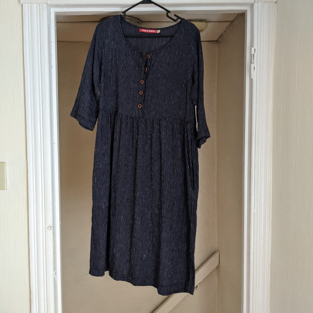 M No. 12 Midnight Stripe Pyne & Smith Dress